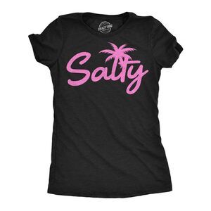 Womens Funny T Shirts Salty Palm Tree Sarcastic Vacation Tee For Ladies